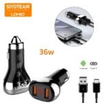 Chargeur de voiture rapide SIYOTEAM  36W C2