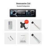 Poste radio BT Avec Support smart-phone intégré 1 Din Radio FM ,SD,TF, 2-USB 12V – Image 3