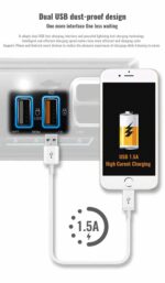 Poste radio BT Avec Support smart-phone intégré 1 Din Radio FM ,SD,TF, 2-USB 12V – Image 5