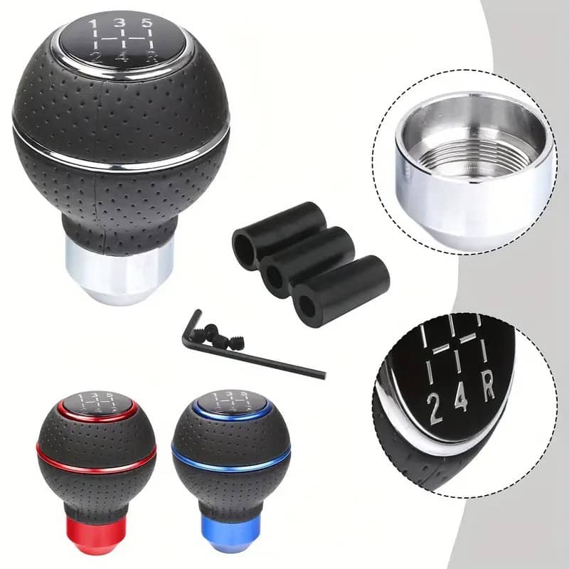 1000016545.jpg Pommeau de levier de vitesse universel en aluminium 5 vitesses – Image 1