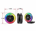 Delxo Enceinte Bluetooth avec ventilateur RGB – Image 4