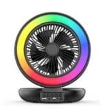 Delxo Enceinte Bluetooth avec ventilateur RGB – Image 2