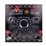 4pcs Jeu Enjoliveurs De Roue 15" LEMANS PRO SILVER BLACK – Image 2