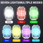 2 pcs Lumière stroboscopique à LED d'avertissement pour moto, voiture, vélo, étanche – Image 2