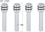 Lot de 4 boutons de verrouillage de porte de voiture - Gris – Image 4