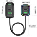 Chargeur de voiture USB à 6 ports avec lumière RGB Charge rapide 48W – Image 5