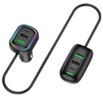 Chargeur de voiture USB à 6 ports avec lumière RGB Charge rapide 48W – Image 4