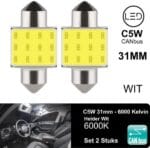 2Pcs Ampoule Led Interieur Blanc 30mm