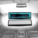 Rétroviseur de voiture à LED 3D Bleu/Rose