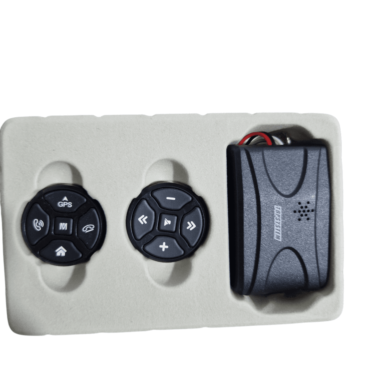 Bouton commande de volant de voiture sans fil HD, 10 touches, universel pour voiture Noir/Argent TOPSYSTEME – Image 3