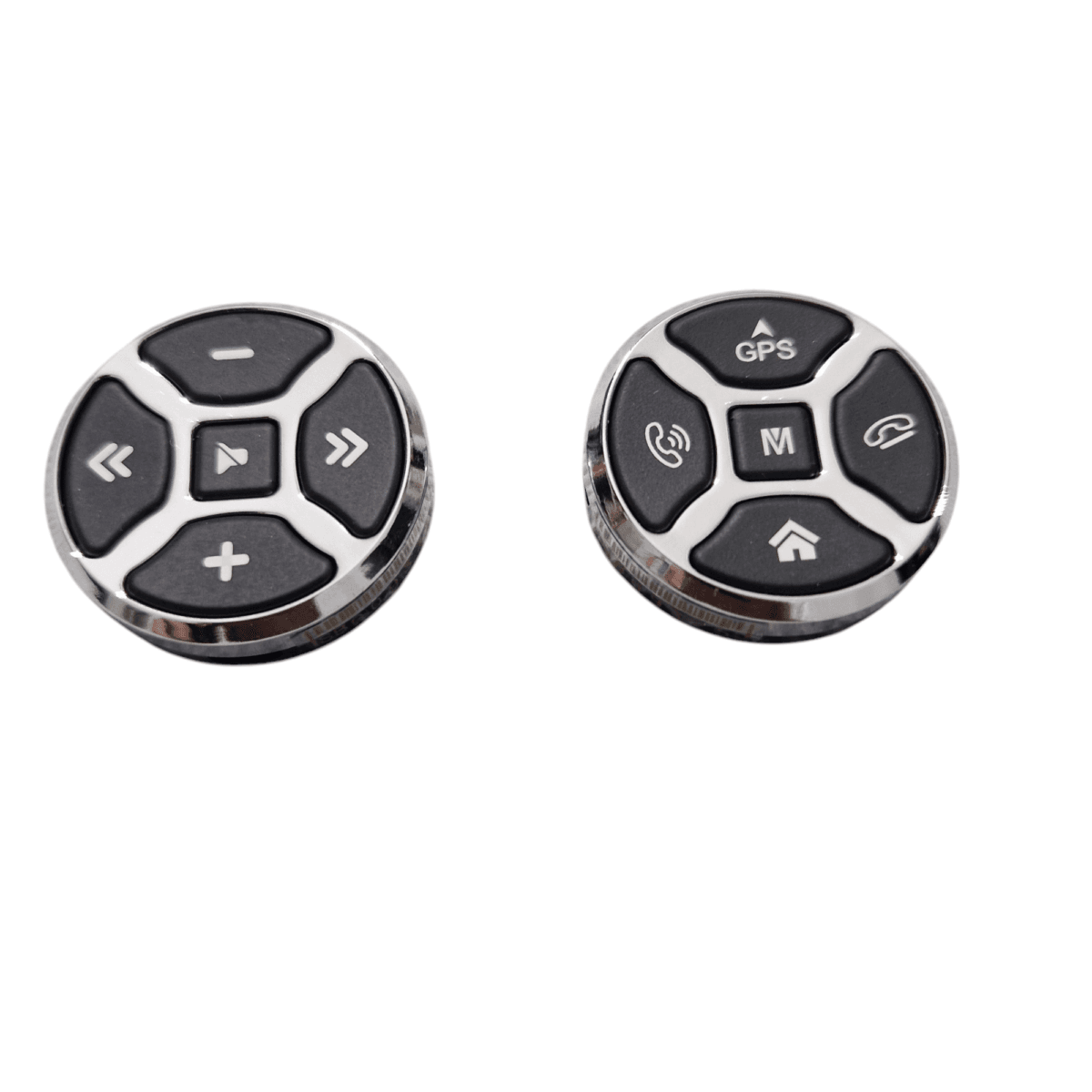 Bouton commande de volant de voiture sans fil HD, 10 touches, universel pour voiture Noir/Argent TOPSYSTEME – Image 2