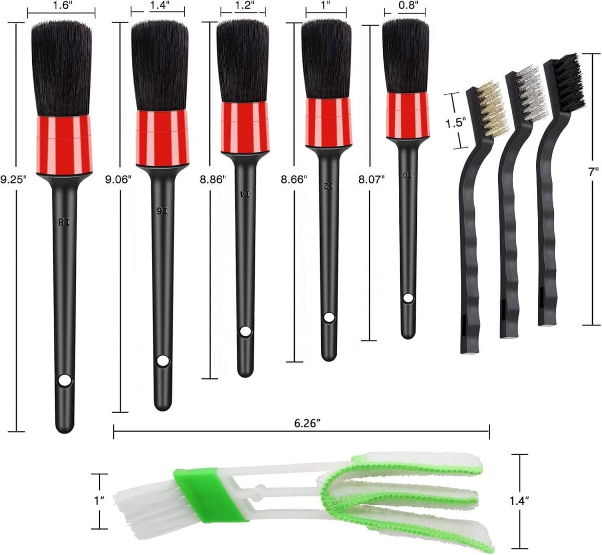 Kit Nettoyage Detailing Auto intérieur et extérieur 10Pcs – Image 5