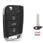 Coque de Clé télécommande  3 boutons pour VW Seat Skôda