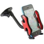 Support Téléphone à Ventouse Rouge