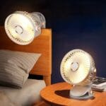 Ventilateur portable à pince  chargement USB avec LED – Image 2