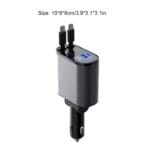 Chargeur de Voiture Fast Charge 4-en-1 (66W) – Câbles Rétractables Type-C & iPhone – Image 6