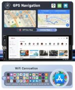 Poste Écran Carplay sans Fil Autoradio 1 DIN Android Auto Wireless  6,9" 1+32G – Image 5