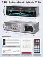 Poste Radio Mp3 USB AUX BT – Image 4