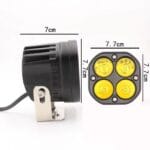 2pcs Loupe antibrouillard lumière jaune/blanc 6500K 10-30V – Image 6