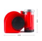 Klaxon d'air de voiture 12V 115dB rouge Compact double ton – Image 4