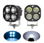 2pcs Loupe antibrouillard lumière jaune/blanc 6500K 10-30V