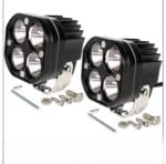 2pcs Loupe antibrouillard lumière jaune/blanc 6500K 10-30V – Image 4