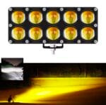 2pcs Projecteur antibrouillard à 10 lentille (blanc+jaune) – Image 6