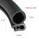3 métre Joint d'étanchéité en caoutchouc pour portière de voiture – Image 9