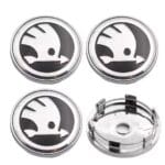 4pcs  capuchon de moyeu central de roue skôda