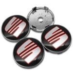 4pcs capuchon de moyeu central de roue Seat