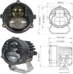 2pcs Led loupe antibrouillard pour Moto – Image 5