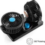 Ventilateur De Voiture 12v Doubles Têtes Rotatives – Image 2