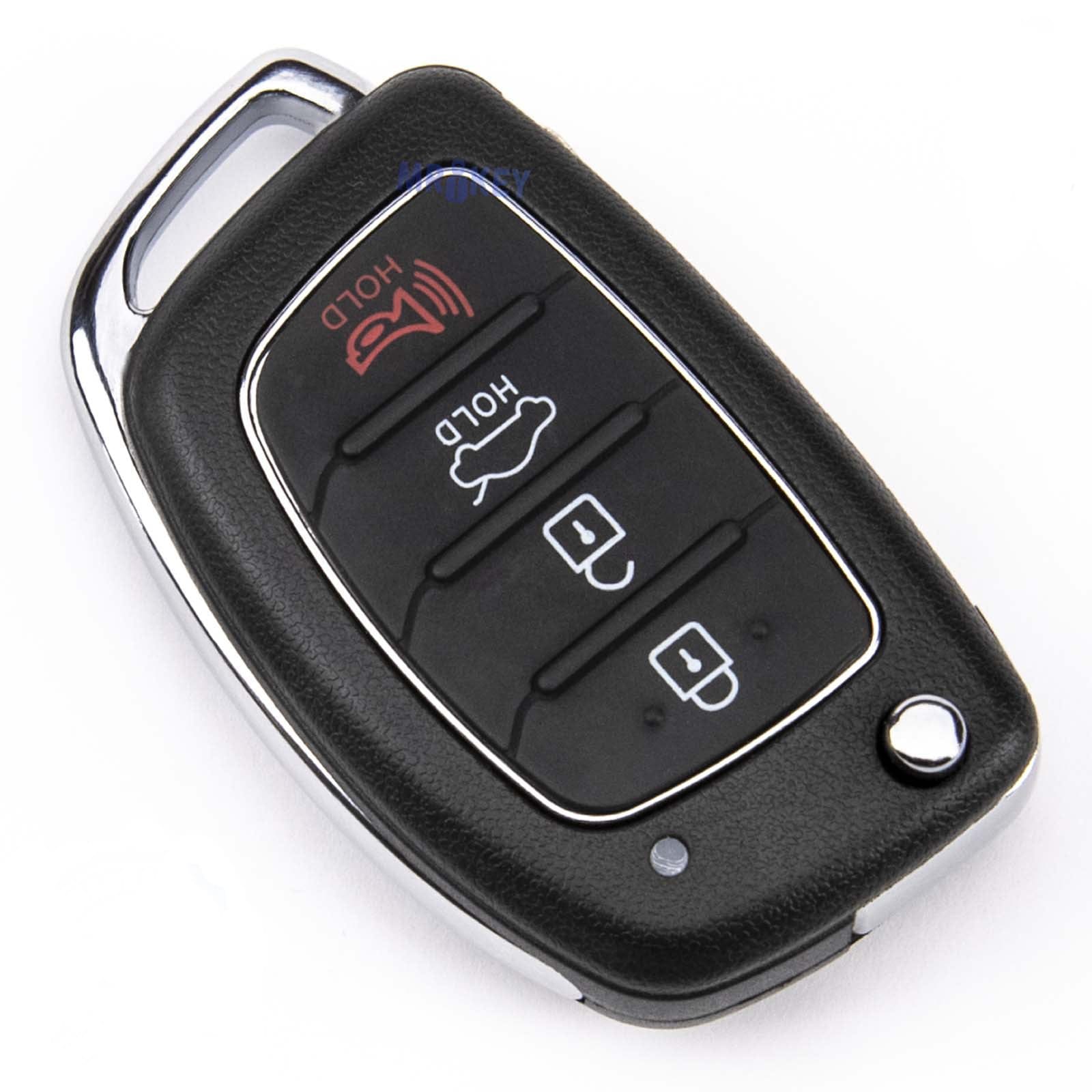Coque Clè Hyundai i10 i20 i40 Tucson Santa Fe 4 Bouton Coque Clè Hyundai i10 i20 i40 Tucson Santa Fe 4 Bouton – Image 1
