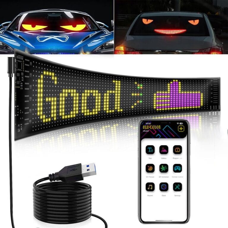 Panneau lumineux LED pour vitre arrière USB 5 V