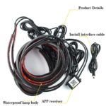 Bande lumineuse pour châssis de voiture 8 couleurs Application avec capteur de son – Image 3