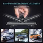 Support Téléphone Voiture Magnétique Universel pour Smartphone Rotation 360°Acier – Image 3