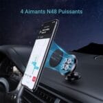 Support Téléphone Voiture Magnétique Universel pour Smartphone Rotation 360°Acier – Image 2