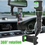 Support Rétroviseur Et Maison 360° - Pour Téléphone Portable -