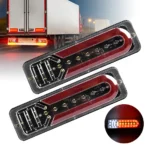 Feux Arrière LED pour Camion 2pcs 12V-24V – Clignotant Dynamique, Stop & Veilleuse