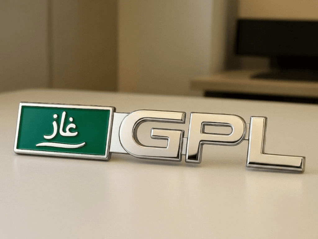 Monogramme Badge Auto GPL غاز – Logo Chrome En Relief Pour Voiture